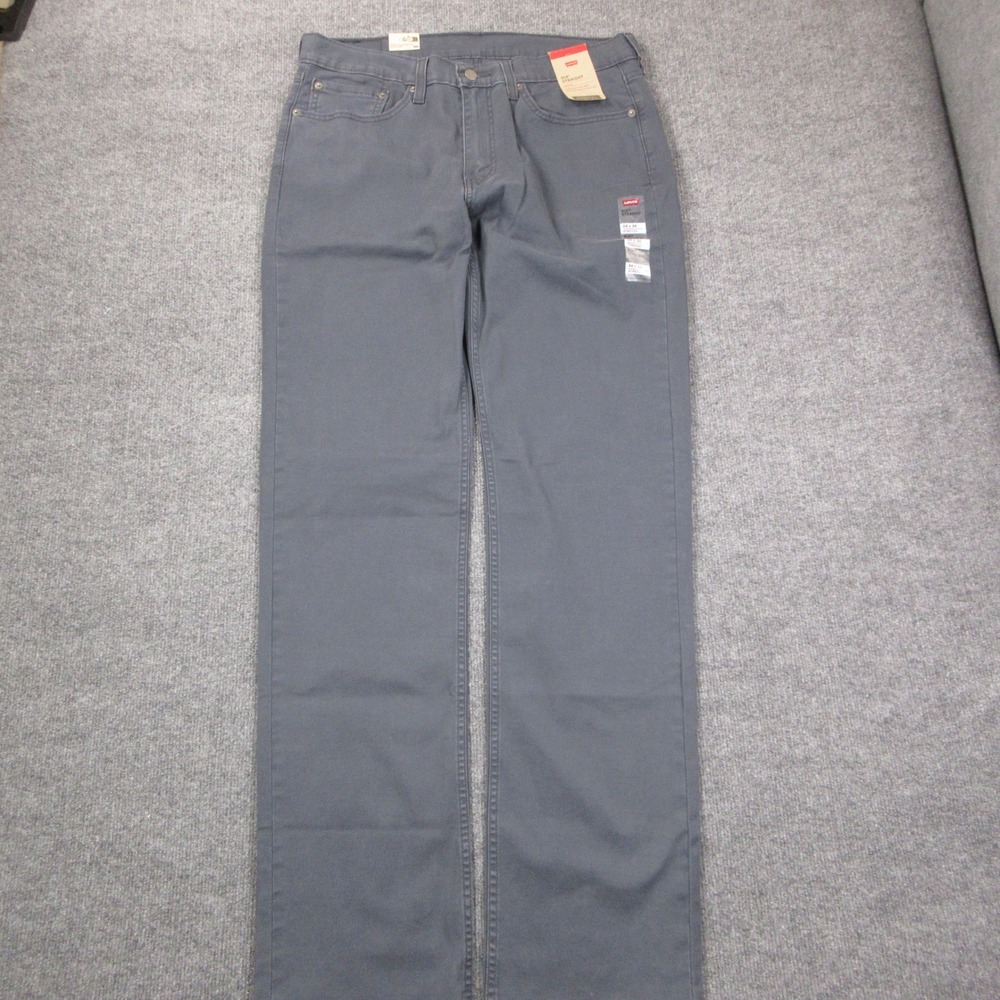 Levis 514 Straight Pants Mens 34x36 Grey Stretch Casual Workwear Minimalist